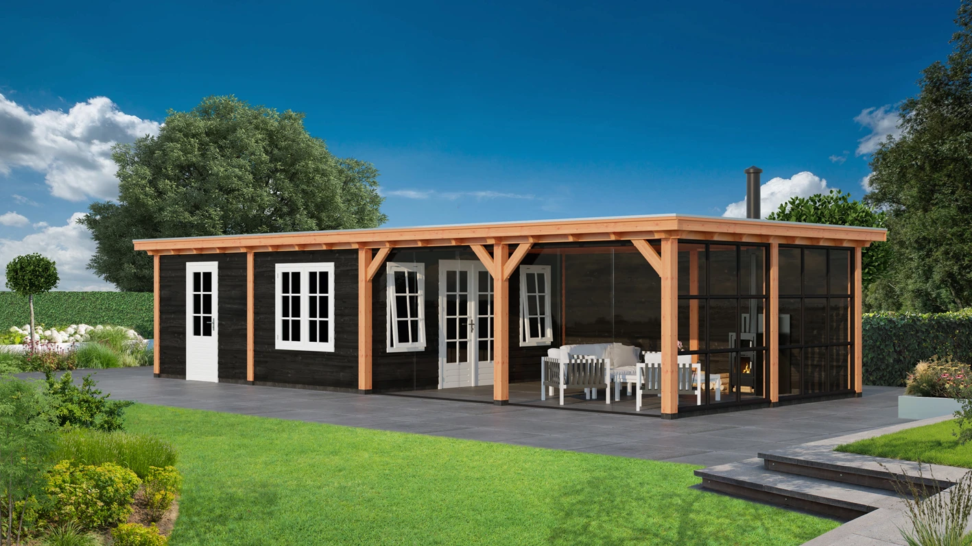 Trendhout Douglas Overkapping Toscane 1230 x 545 cm - Afbeelding 4